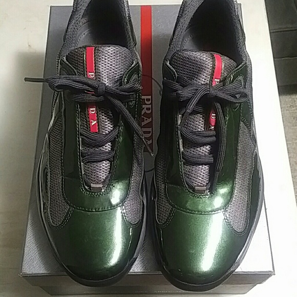 green pradas sneakers